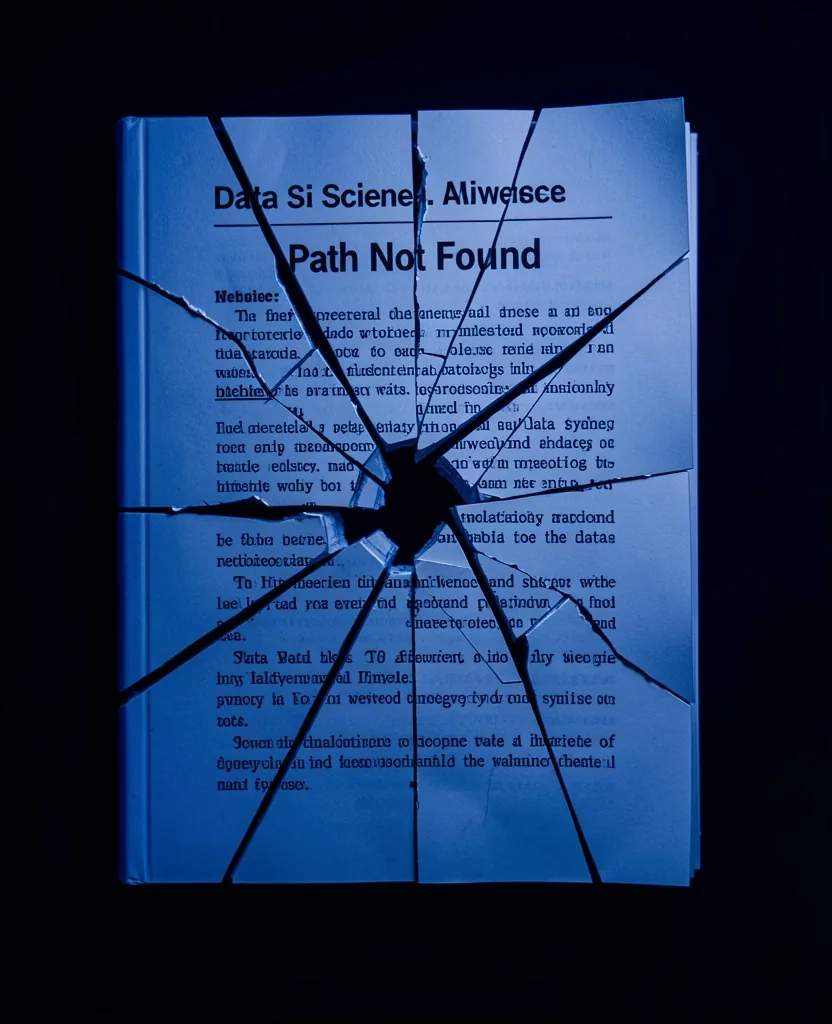Fractured data structure representing a missing page